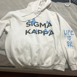 COPY - Sigma Kappa super cute comfy white hoodie